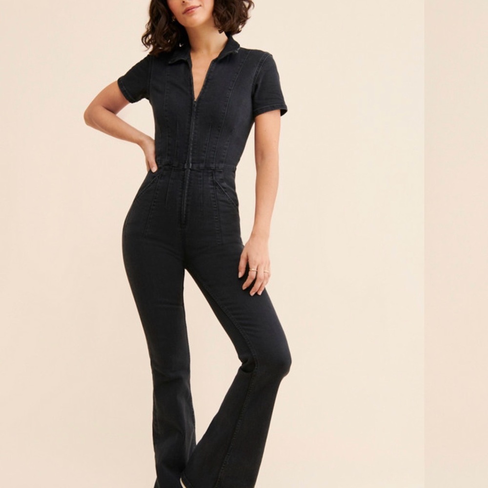 Jayde free people denim jumpsuit S
